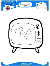 Çocuklar İçin Tv Boyama Sayfaları 